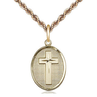 14kt Gold Cross Medal