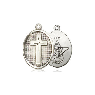 Sterling Silver Cross Army Medal