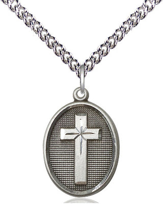 Sterling Silver Cross Medal Religious Jewelry