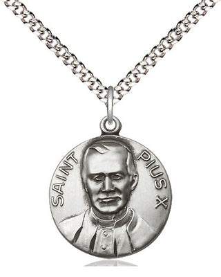 Sterling Silver Pope Pius X Medal Religious Jewelry