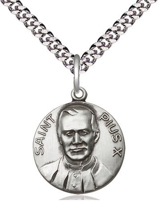 Sterling Silver Pope Pius X Medal Religious Jewelry