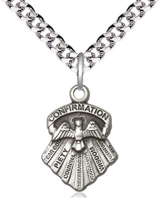 Pewter Seven Gifts Medal Religious Jewelry