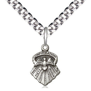 Pewter Seven Gifts Medal Religious and Catholic Jewelry