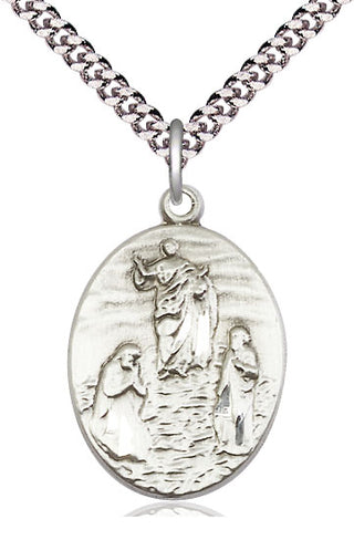 Sterling Silver Tranfiguration Medal Catholic Jewelry