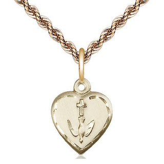 14kt Gold Heart / Confirmation Medal