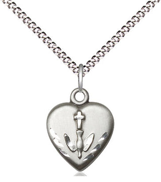 Pewter Heart / Confirmation Medal Religious and Catholic Jewelry