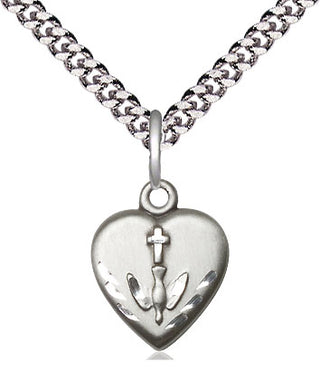 Pewter Heart / Confirmation Medal Religious and Catholic Jewelry