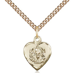 14kt Gold Filled Heart / Communion Medal | Small