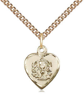 14kt Gold Heart / Communion Medal