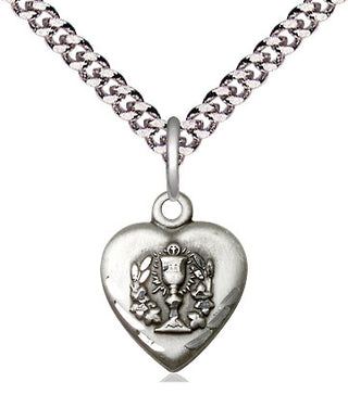 Pewter Heart / Communion Medal Religious and Catholic Jewelry