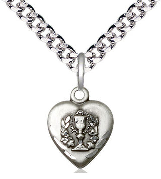 Pewter Heart / Communion Medal Religious and Catholic Jewelry