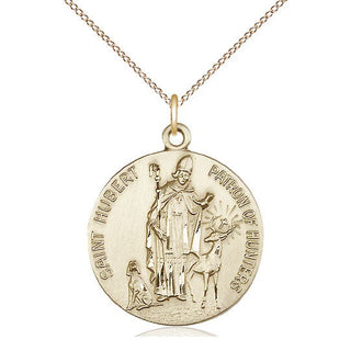 14kt Gold Saint Hubert of Liege Medal