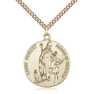 14kt Gold Saint Hubert of Liege Medal
