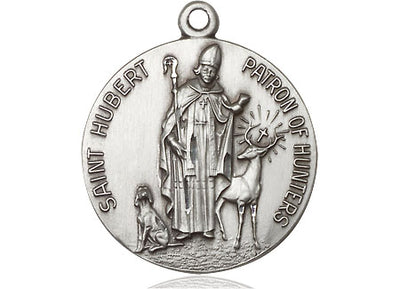 Sterling Silver Saint Hubert of Liege Medal | Large
