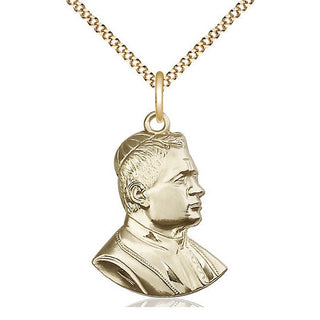14kt Gold Filled Saint Pius X Medal Catholic Jewelry