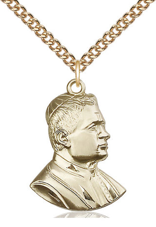 14kt Gold Saint Pius X Medal