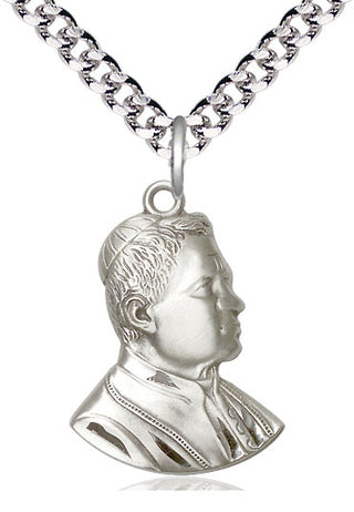 Sterling Silver Saint Pius X Medal Catholic Jewelry