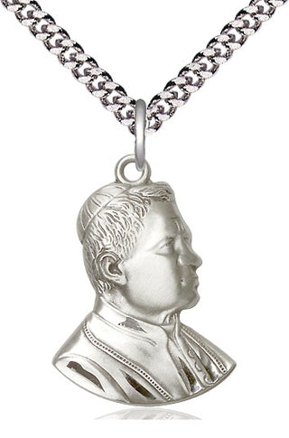 Sterling Silver Saint Pius X Medal Catholic Jewelry
