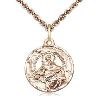 14kt Gold Saint Thomas Aquinas Medal