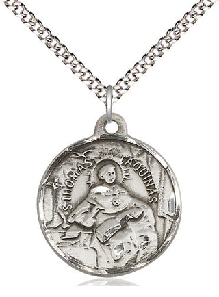 Sterling Silver Saint Thomas Aquinas Medal Religious Jewelry