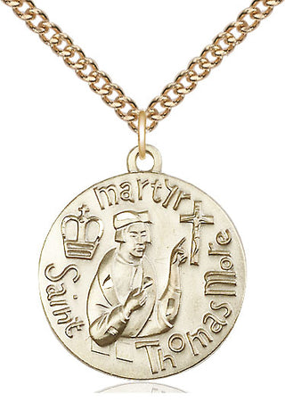 14kt Gold Saint Thomas More Medal