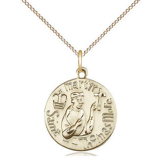 14kt Gold Filled Saint Thomas More Medal Religious Jewelry