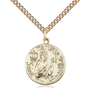 14kt Gold Filled Saint Thomas More Medal Religious Jewelry