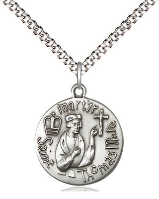 Sterling Silver Saint Thomas More Medal Religious Jewelry