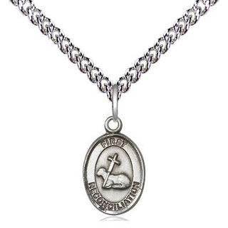 Sterling Silver First Reconciliation Medal Religious and Catholic Jewelry