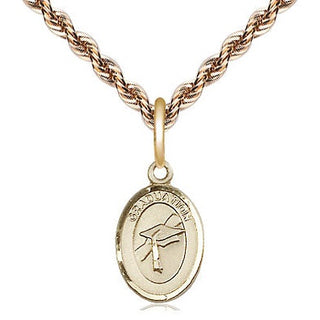 14kt Gold Filled Graduation Medal Religious and Catholic Jewelry