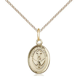 14kt Gold Filled Confirmation Medal Religious and Catholic Jewelry