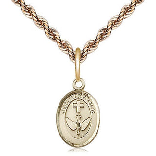 14kt Gold Filled Confirmation Medal Religious and Catholic Jewelry