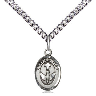 Sterling Silver Confirmation Medal Religious and Catholic Jewelry