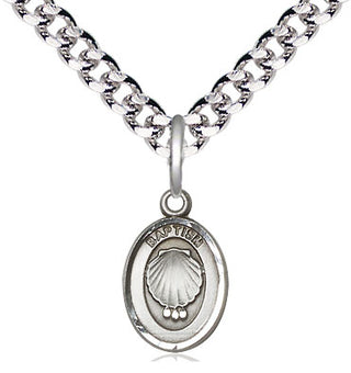 Pewter Baptism Medal Religious and Catholic Jewelry
