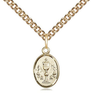 14kt Gold Filled Chalice Medal Religious and Catholic Jewelry