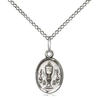 Sterling Silver Chalice Medal Religious and Catholic Jewelry