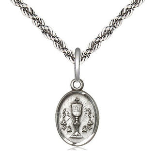 Sterling Silver Chalice Medal Religious and Catholic Jewelry