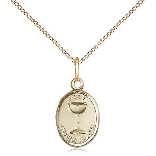14kt Gold Filled Holy Communion Medal Religious and Catholic Jewelry