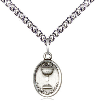 Sterling Silver Holy Communion Medal Religious and Catholic Jewelry