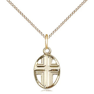 14kt Gold Filled Cross Medal Religious and Catholic Jewelry