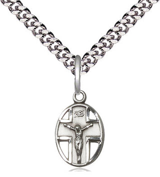 Sterling Silver Crucifix Medal Religious and Catholic Jewelry