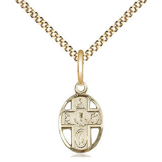 14kt Gold Filled 5-Way / Chalice Medal Religious and Catholic Jewelry