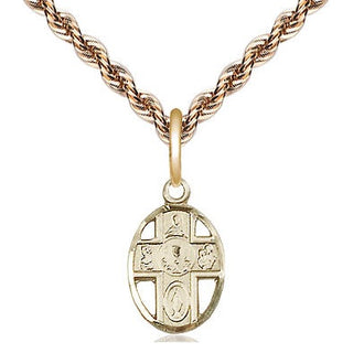 14kt Gold Filled 5-Way / Chalice Medal Religious and Catholic Jewelry