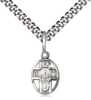 Sterling Silver 5-Way / Chalice Medal Religious and Catholic Jewelry