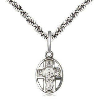 Sterling Silver 5-Way / Chalice Medal Religious and Catholic Jewelry