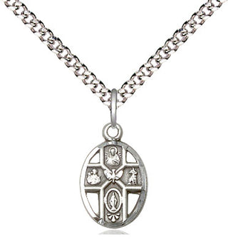 Sterling Silver 5-Way Medal Religious and Catholic Jewelry