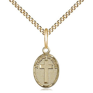 14kt Gold Filled Friend In Jesus Cross Medal Religious and Catholic Jewelry