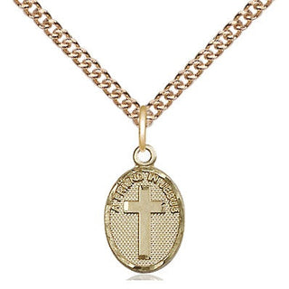14kt Gold Filled Friend In Jesus Cross Medal Religious and Catholic Jewelry