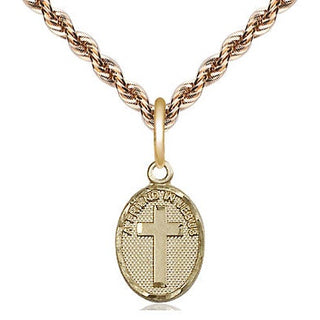 14kt Gold Filled Friend In Jesus Cross Medal Religious and Catholic Jewelry