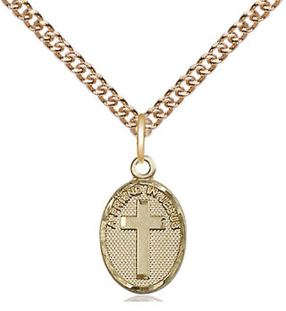 14kt Gold Friend In Jesus Cross Medal